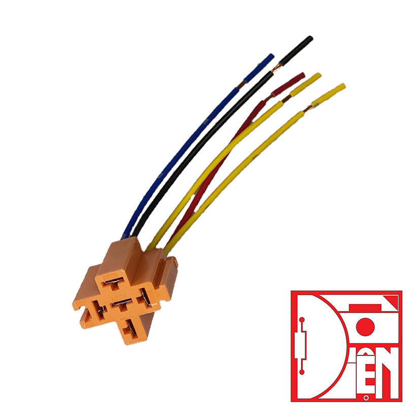 Đế Relay 5 chân có sẵn dây