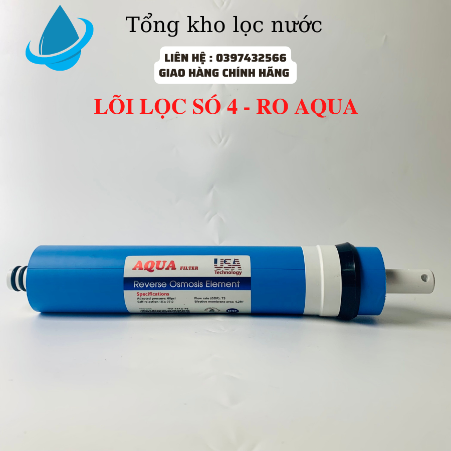 Lõi lọc nước số 4 , RO, RO AQUA, Lõi lọc nước máy RO LẮP ĐẶT ĐƯỢC CÁC LOẠI MÁY RO