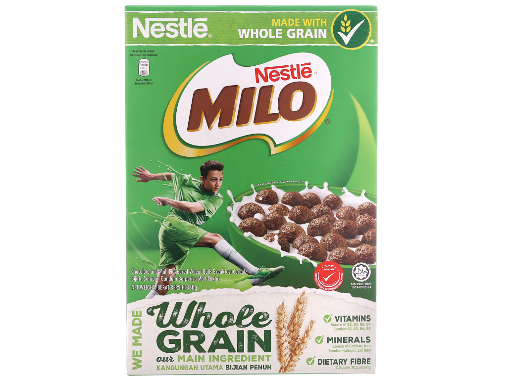 Ngũ cốc Nestlé Milo vị socola hộp 330g