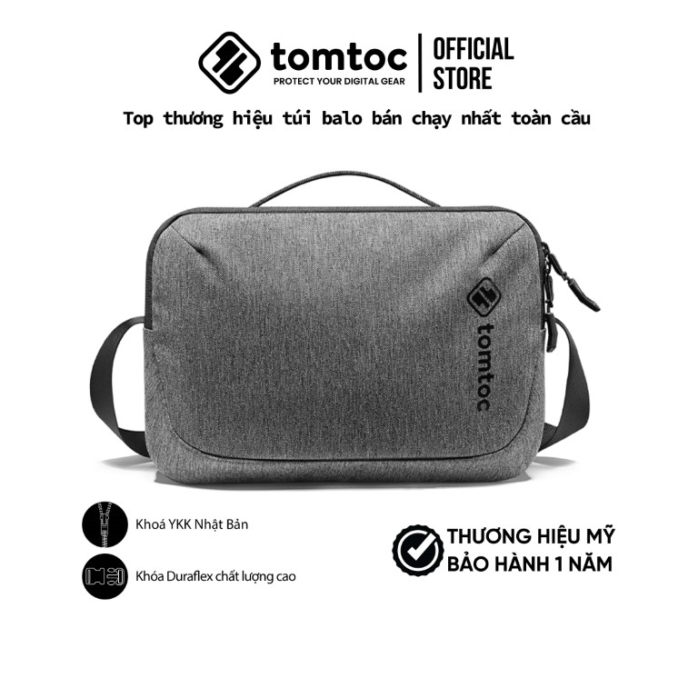 Túi đeo đa năng Tomtoc Crossbody cho Ipad 10.5/Pro 11/Tablet /Notebook Gray H02-A01 - Hàng chính hãng