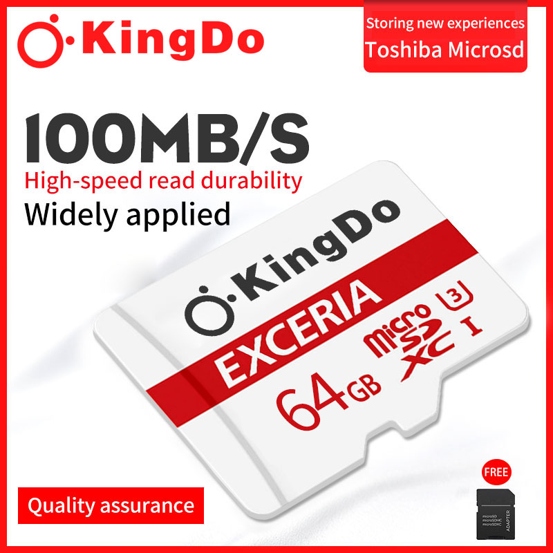 Kingdo thẻ nhớ microsdxc exceria u3 64gb 90mb/s + tặng adapter