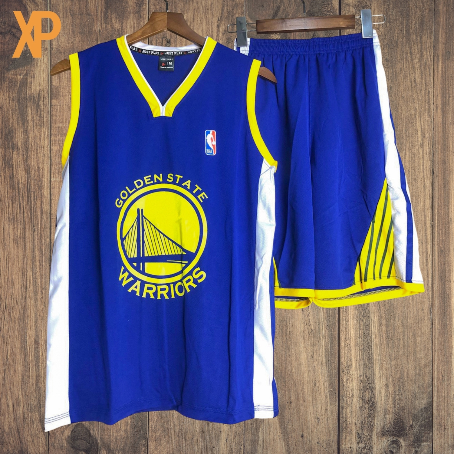 [HCM]Áo bóng rổ quần áo bóng rổ Warriors Xanh bích mới Vải mè cao cấp