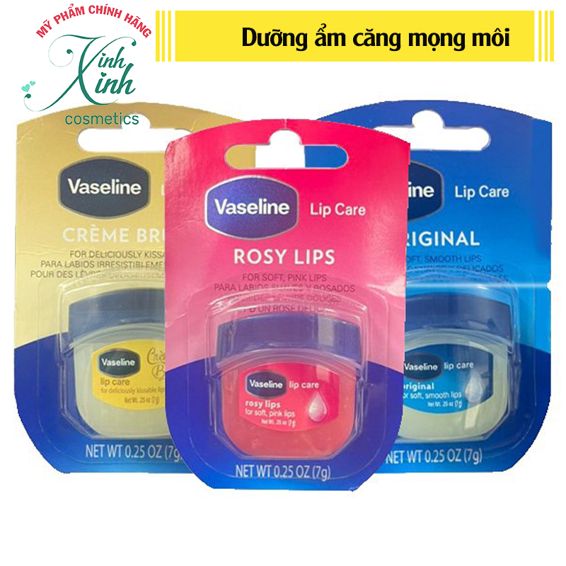 Sáp dưỡng ẩm môi Vaseline Mỹ chính hãng 100%