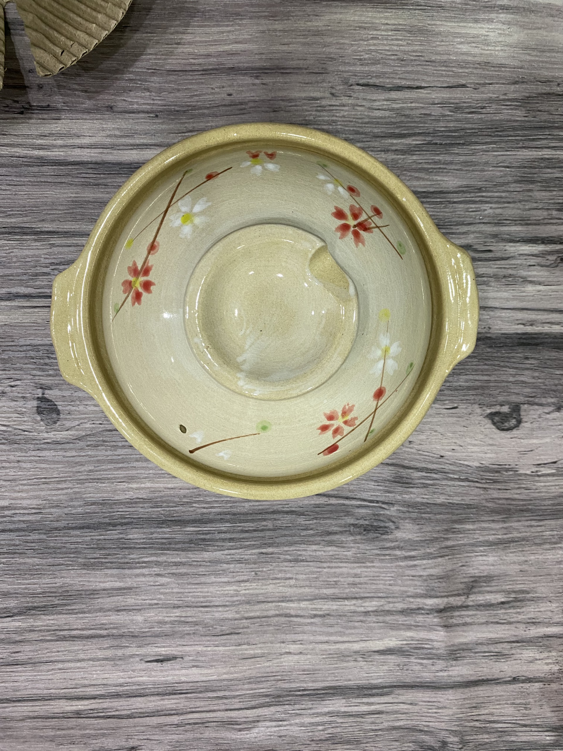 [HCM]Nồi đất (Ceramic Pot) gốm Nhật họa tiết hoa anh đào mới 100%
