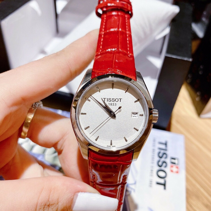 [HCM]Đồng hồ nữ dây da TI$$OTT TS008 Size 32mm Đồng hồ nữ mặt tròn chống nước Đồng hồ nữ cao cấp
