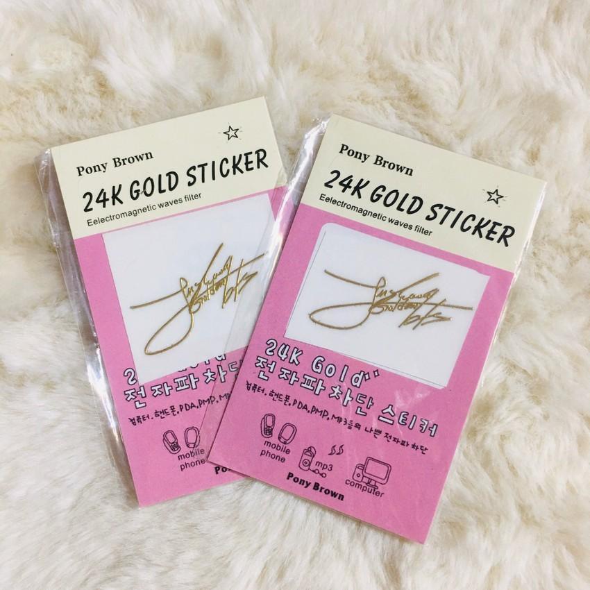 Sticker Bangtan Boys logo Jungkook Jhope Jimin RM Suga Jin V Chữ ký dán thần tượng idol quà tặng dễ thương