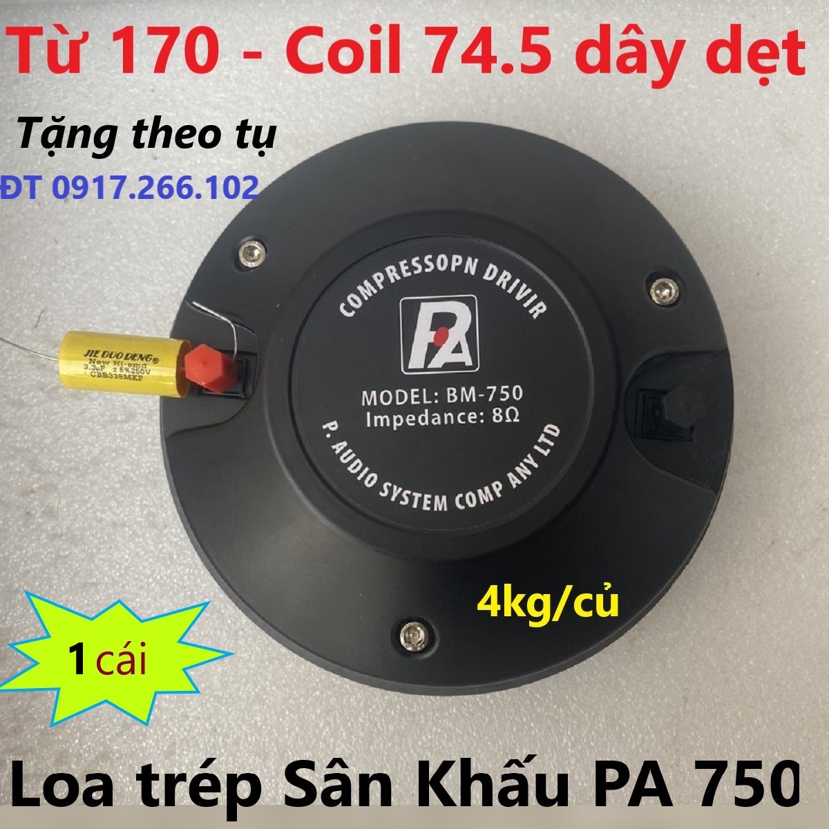 Loa trép kèn sân khấu pa 750 coil dẹt - loa treble kèn giá 1 củ