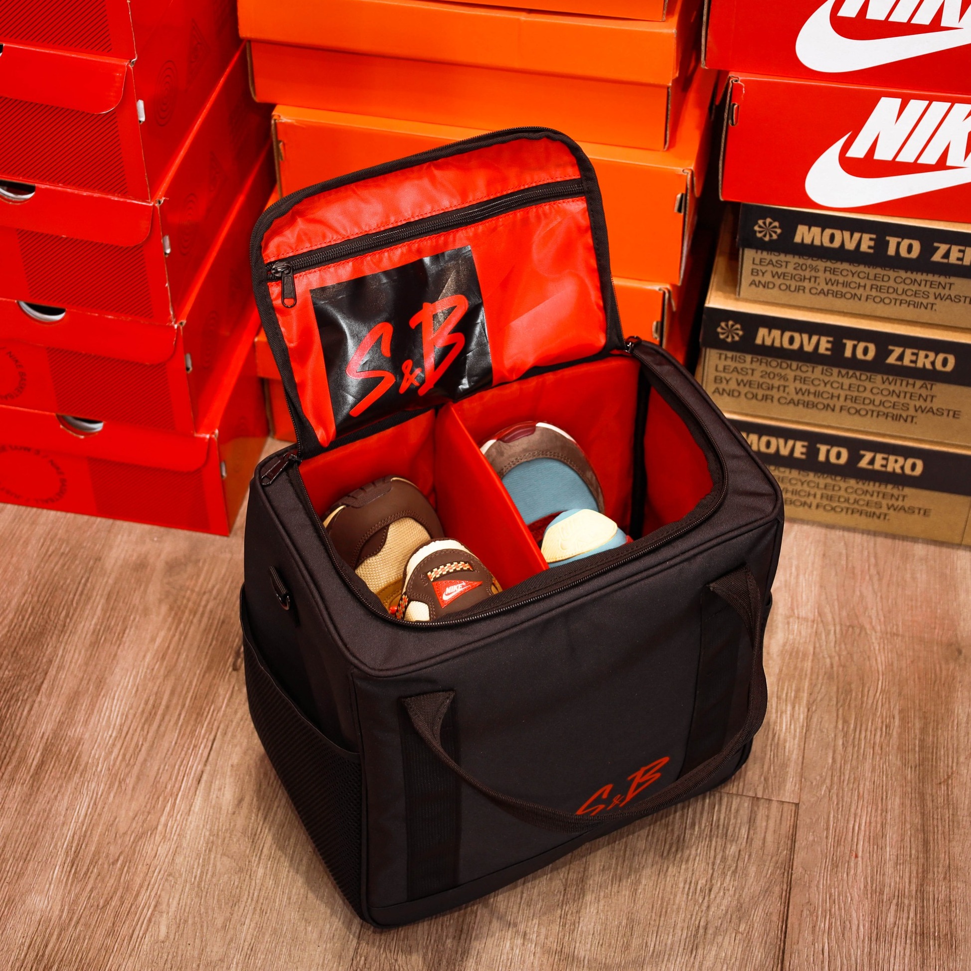 Sneaker Bag túi đựng giày đa năng chính hãng thương hiệu S&B size vừa 2 ngăn