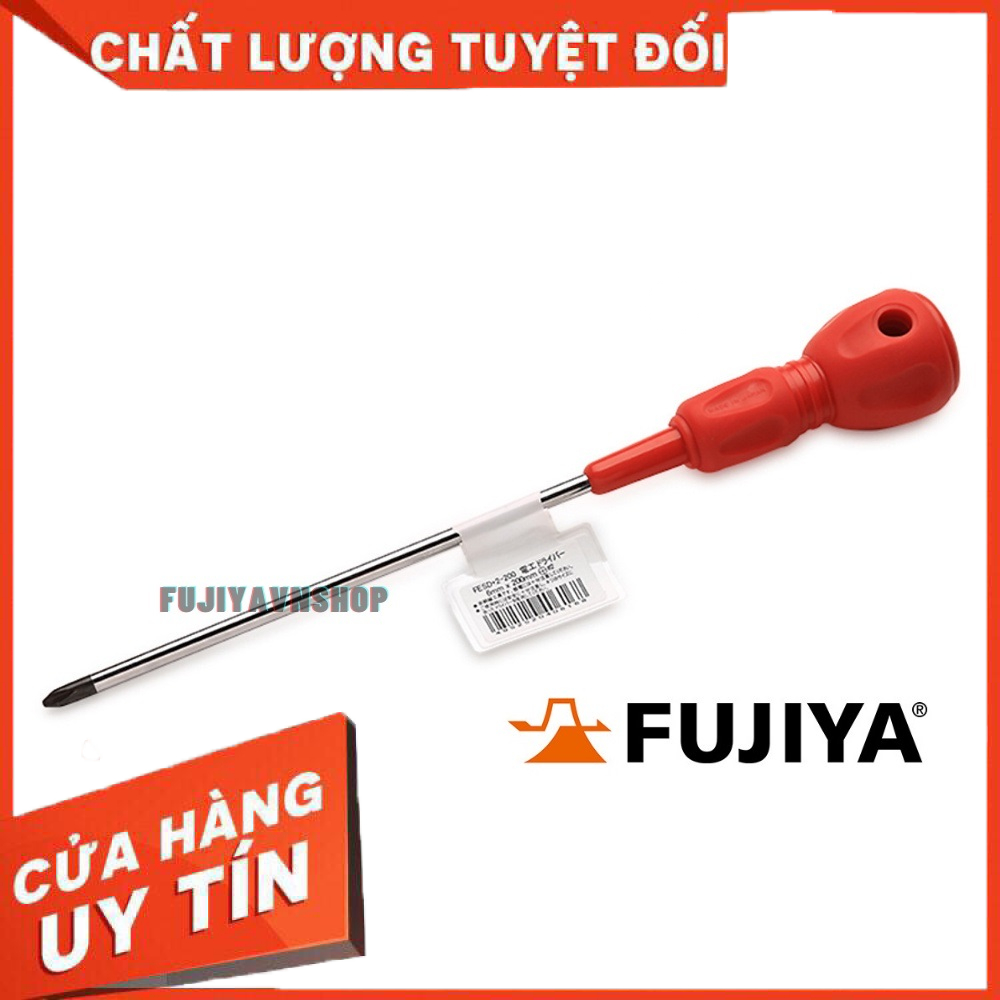 Tua vít cách điện 4 cạnh fujiya fesd+2-200 nhật bản