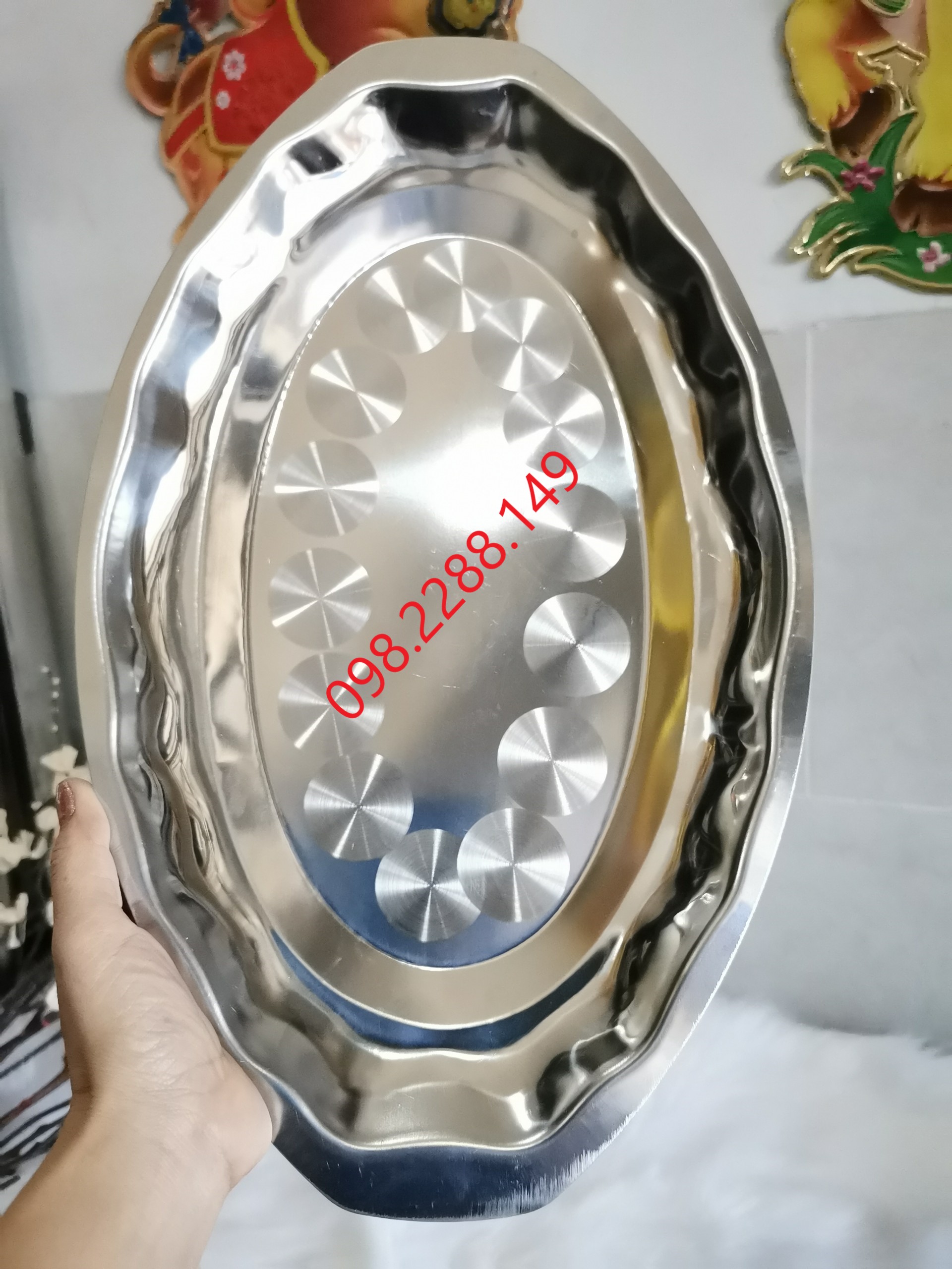 Dĩa Hấp Cá Inox đẹp mắt đủ size
