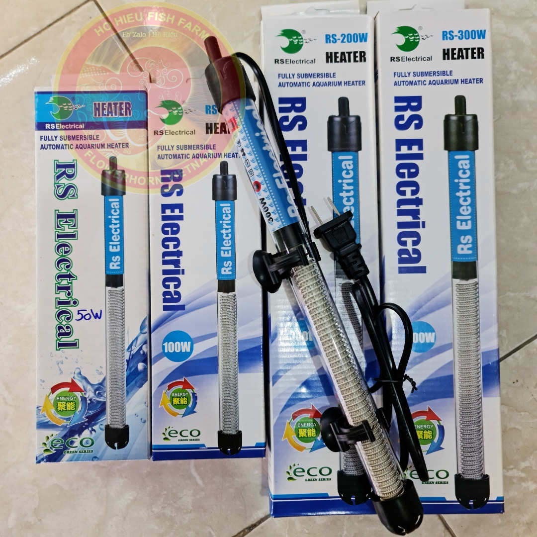 Sưởi bể cá rs electrical 50-100-200-300-500w, sưởi giá rẻ cho bể cá cảnh