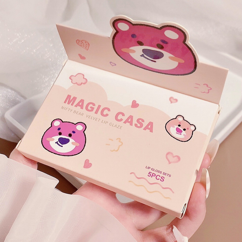 Set 5 Cây Son Kem Lỳ Magic casa Mềm môi lên màu chuẩn
