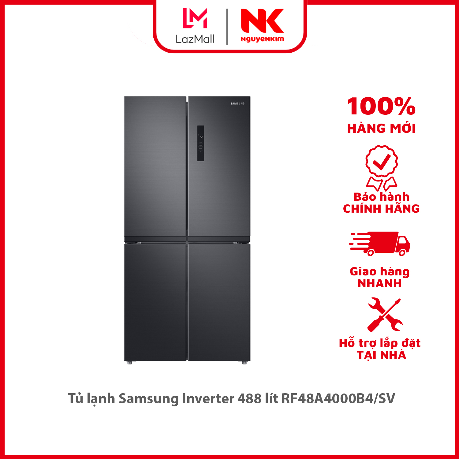 Tủ lạnh samsung inverter 488 lít rf48a4000b4/sv