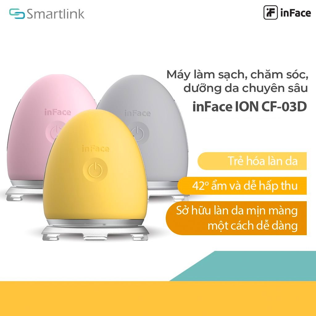 Máy điện di đẩy tinh chất, làm sạch và chăm sóc da chuyên sâu Xiaomi Inface Ion facial device CF-03D - Hàng Chính Hãng - Bảo Hành 12 Tháng