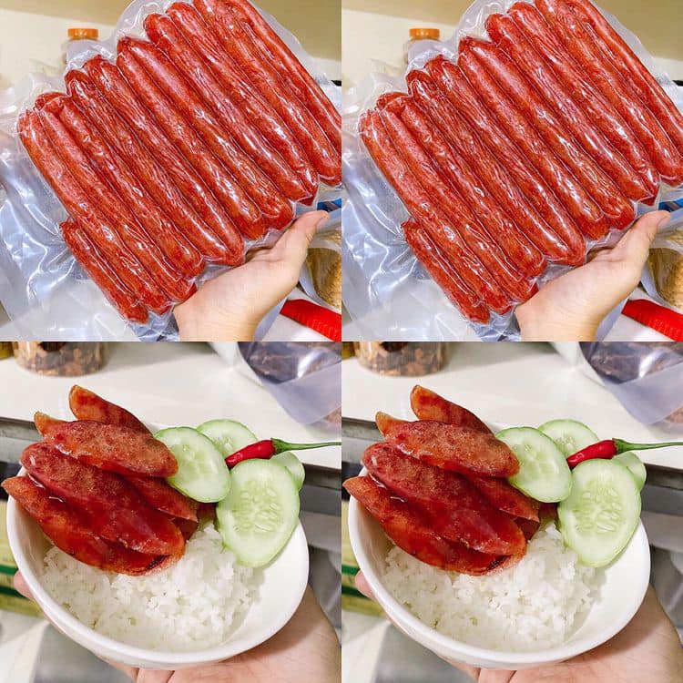 Lạp xưởng tôm thịt khô ráo gói 500gr