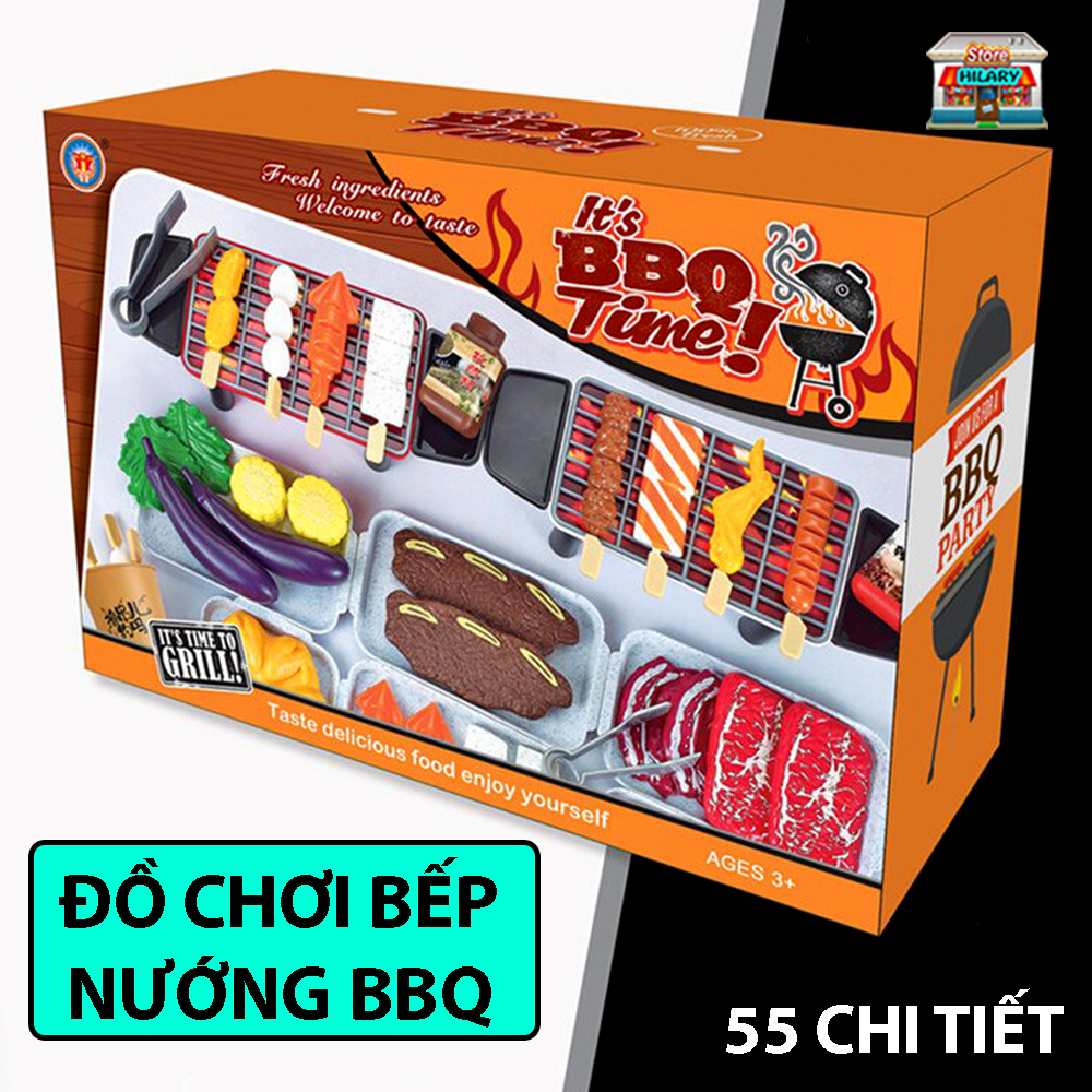 Đồ chơi trẻ em - bộ đồ chơi bếp nướng bbq 55 chi tiết , bộ đồ chơi nướng bbq cho bé , đồ chơi bếp nấu ăn , đồ chơi dành cho bé gái , đồ chơi dành cho bé trai