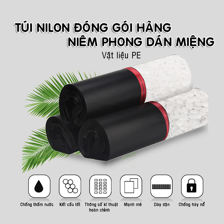 Túi nilong đóng gói hàng niêm phong dán miệng ,băng keo chắc chắn nhiều size