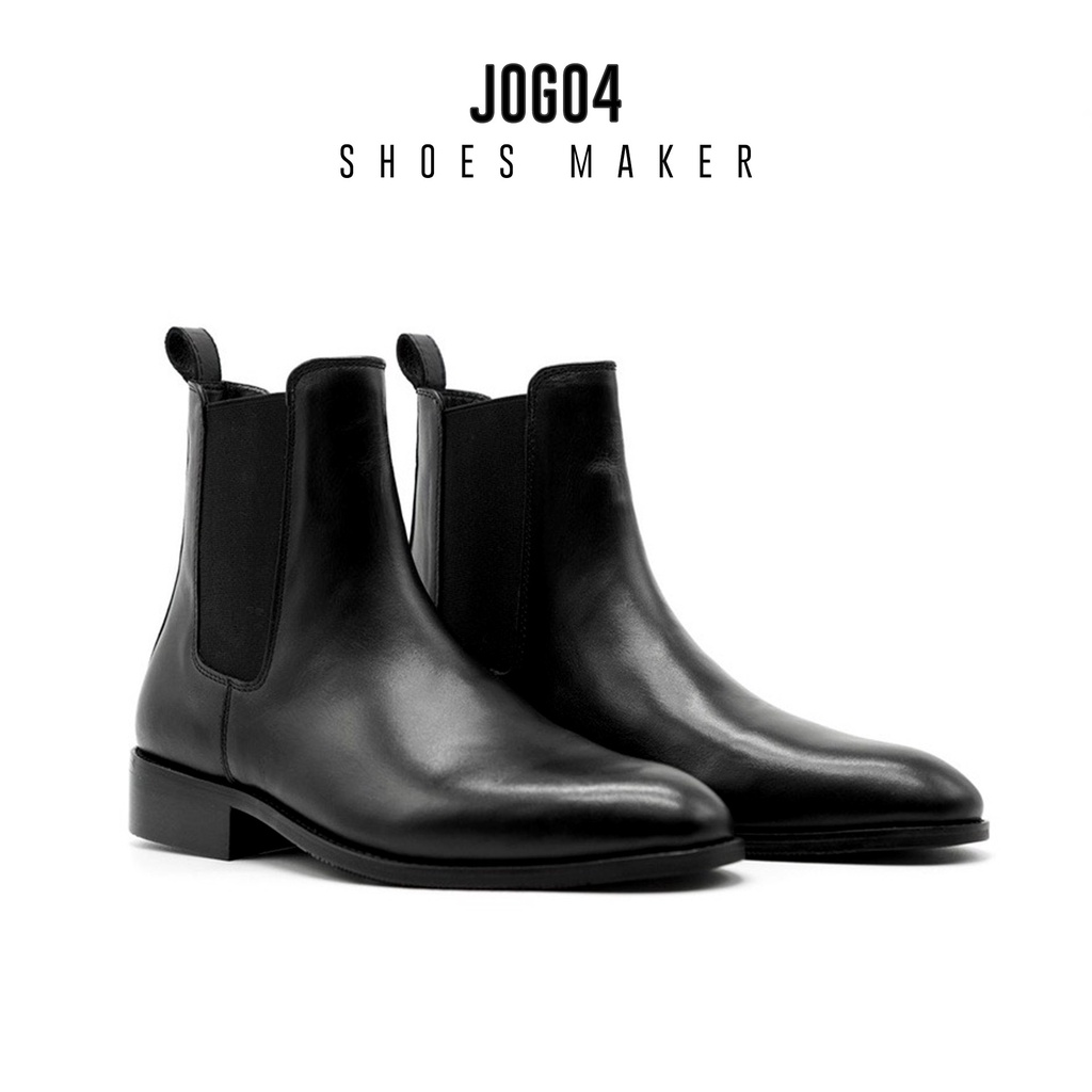 Giày Chelsea boots clic JOG04 - da bò nguyên tấm , cao cổ , tăng chiều cao cho nam ( T1 )