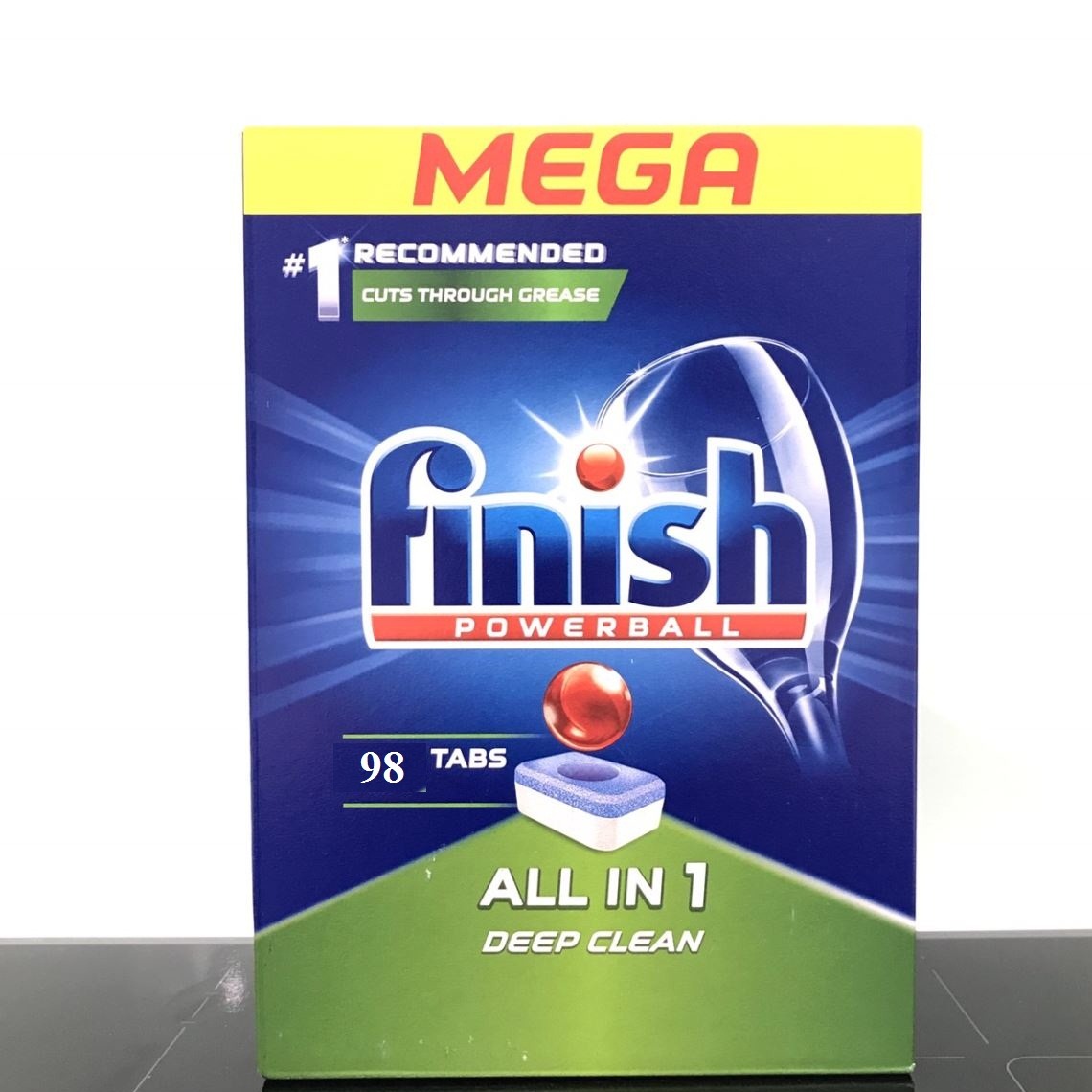 Viên rửa bát Finish allin1 hộp 98 viên tổng hợp muối bóng bột