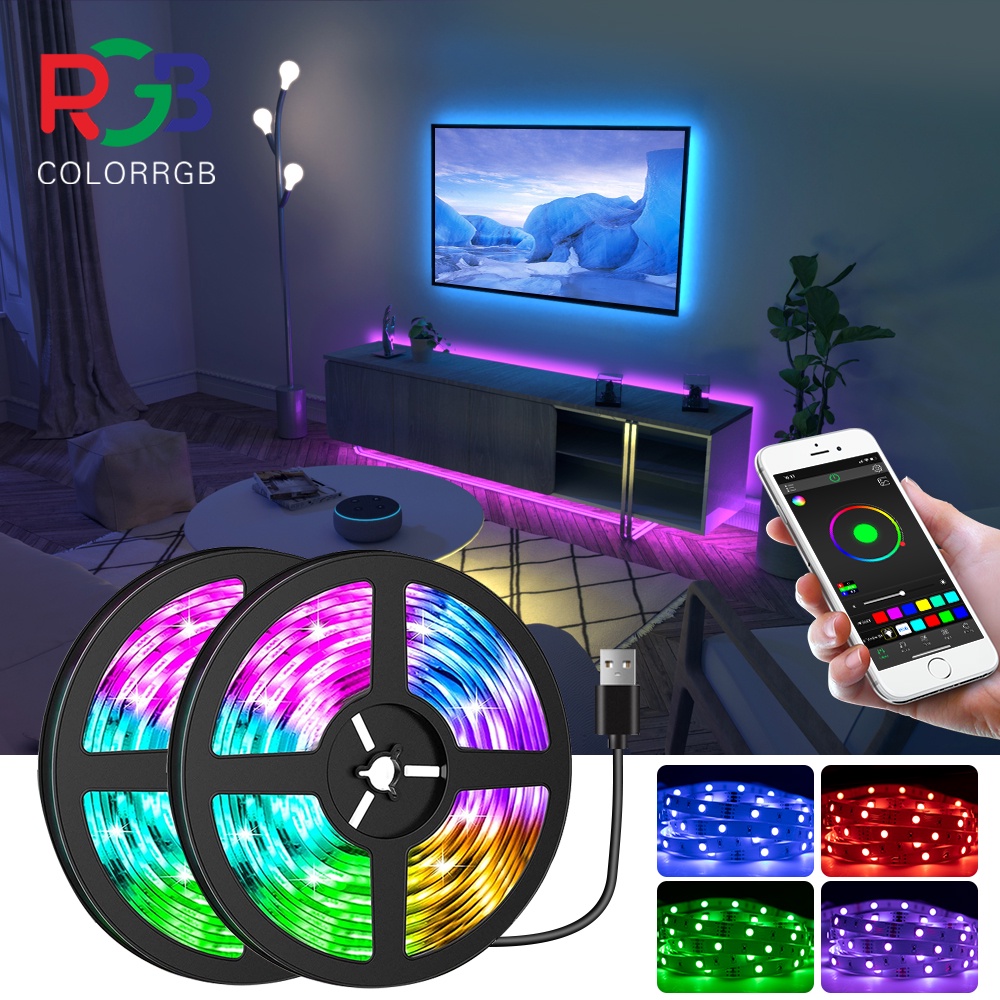 Đèn dải led rgb dải đèn trang trí led usb đèn trang trí phòng đèn trang trí nhà cửa1/2/3/4/5/10/15 mét đèn nền tivi