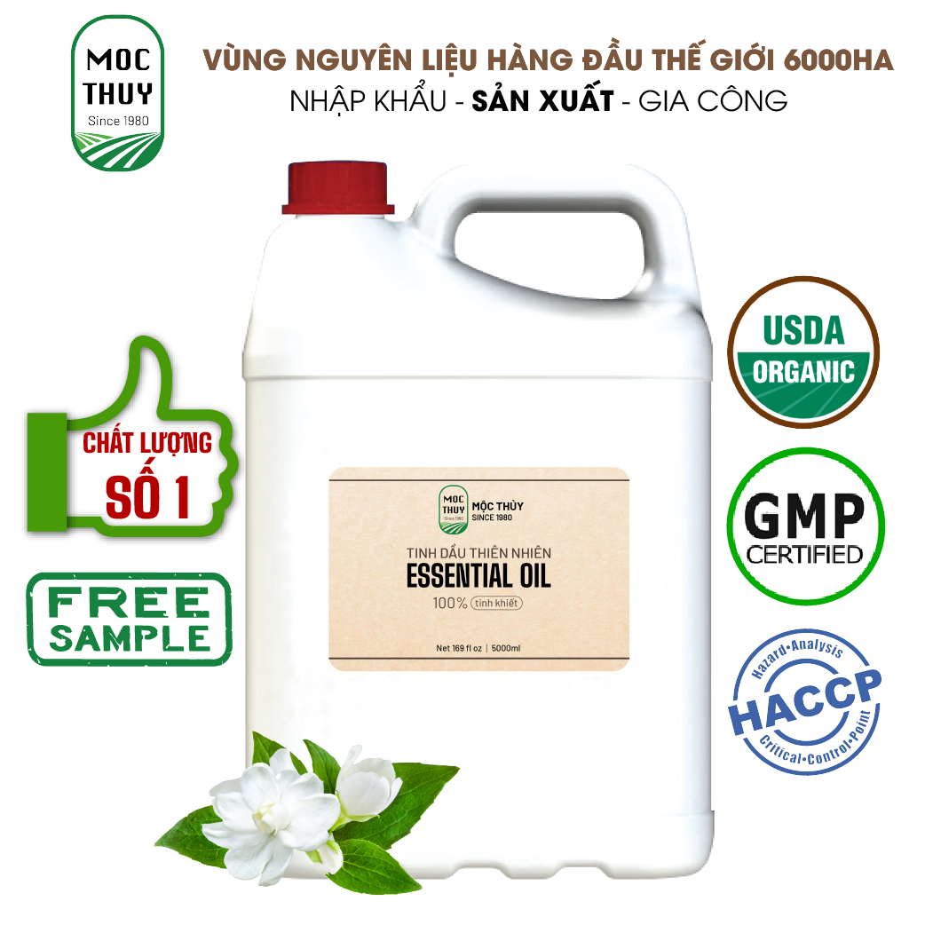 Tinh dầu hoa lài 10ml/100ml/500ml/1l/5l nguyên chất hữu cơ mộc thủy- đạt chuẩn chất lượng, giá tốt độc quyền