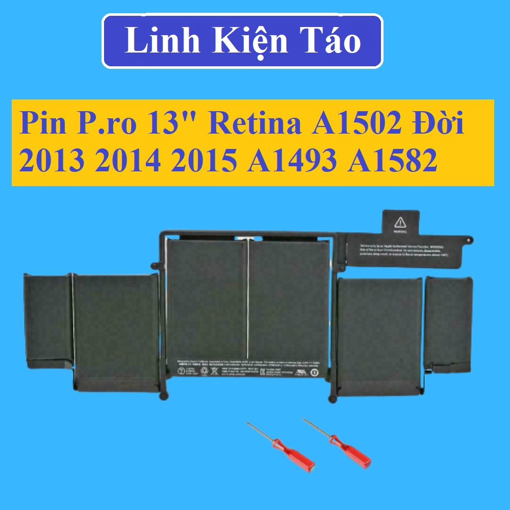 Pin Laptop Pro 13" A1502 A1493 A1582 Early 2015 Mid 2014 Late 2013