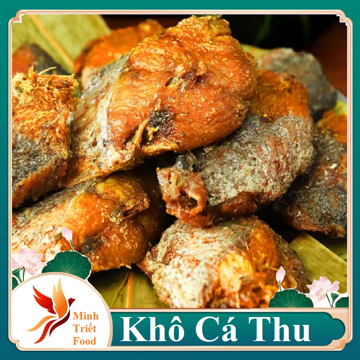 Khô cá thu thịt chắc thơm bỏ đầu vị mặn vừa ăn- đặc sản minh triết