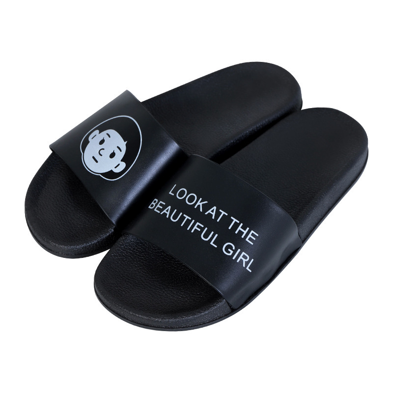 Dép lê quai ngang mặt người hottrend boy girl siêu êm