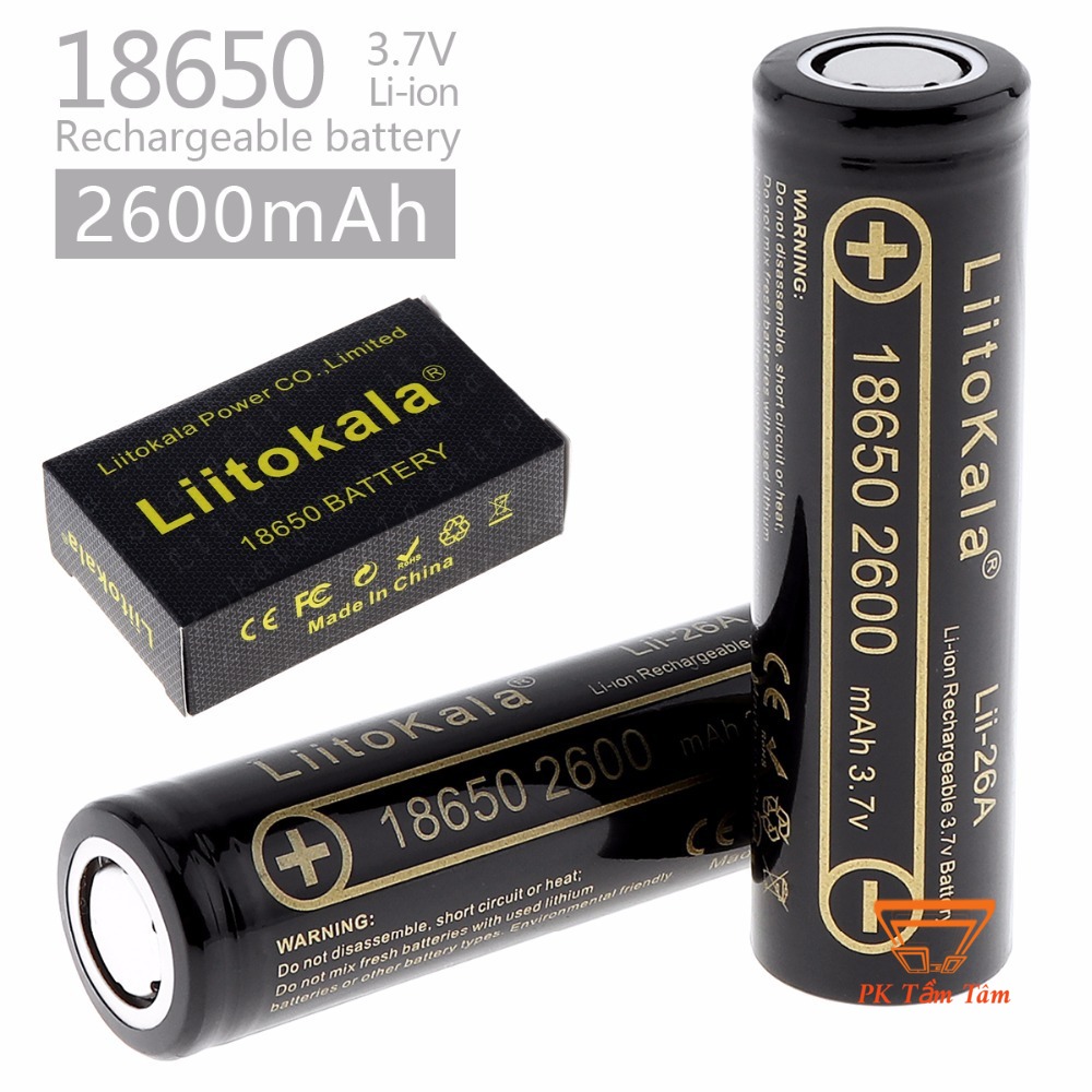 Pin Sạc LiitoKala lii-26A 18650 2600mAh - Hàng Chính Hãng