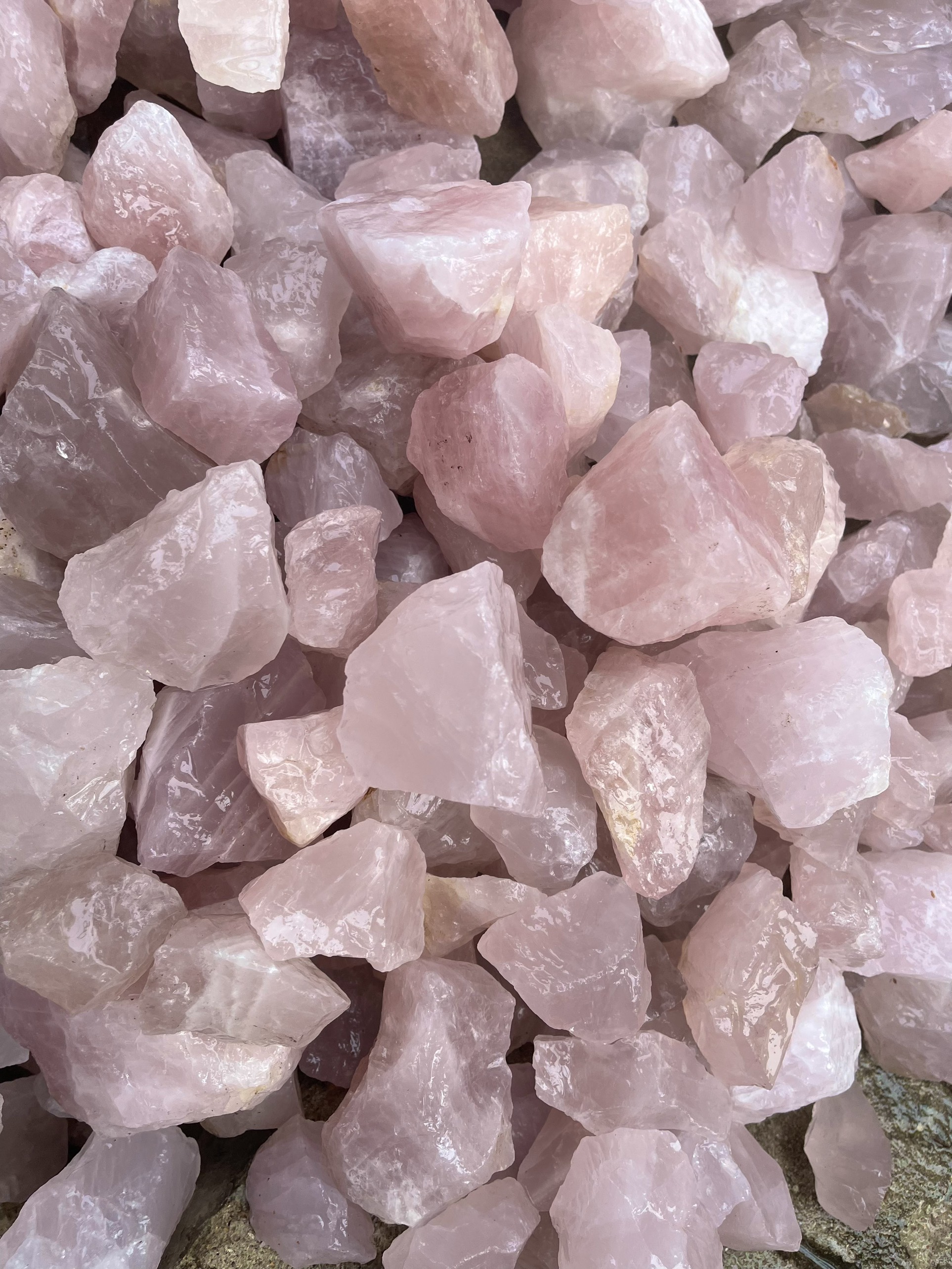 Đá thô Thạch Anh Hồng tự nhiên - Đá thanh tẩy, sưu tầm