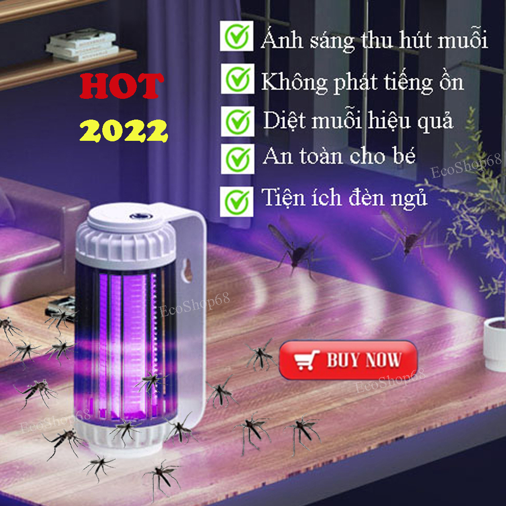 Đèn bắt muỗi cao cấp ecoshop68 đèn bắt muỗi thông minh không gây ồn