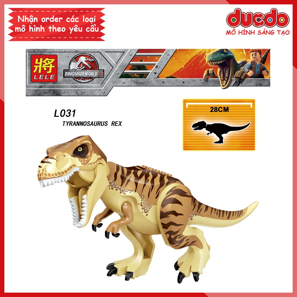 Siêu khủng long bạo chúa TYRANNOSAURUS REX Jurassic World siêu chất - Đồ chơi Lắp ghép Xếp hình Minifigues Mini Mô hình