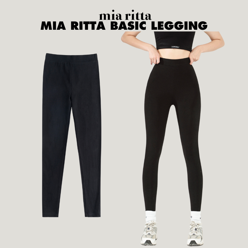 Quần Mia Ritta Basic Legging Q400 - Quần legging thun cạp cao co dãn