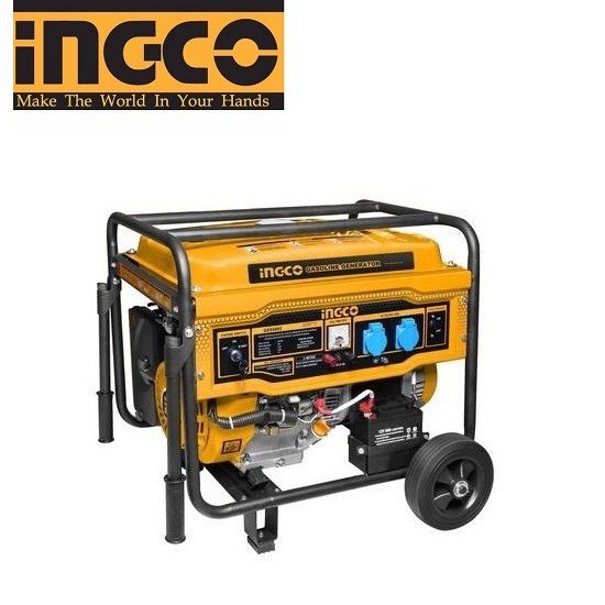 5kw máy phát điện dây đồng dùng xăng hiệu ingco ge55003 giật nổ + đề điện