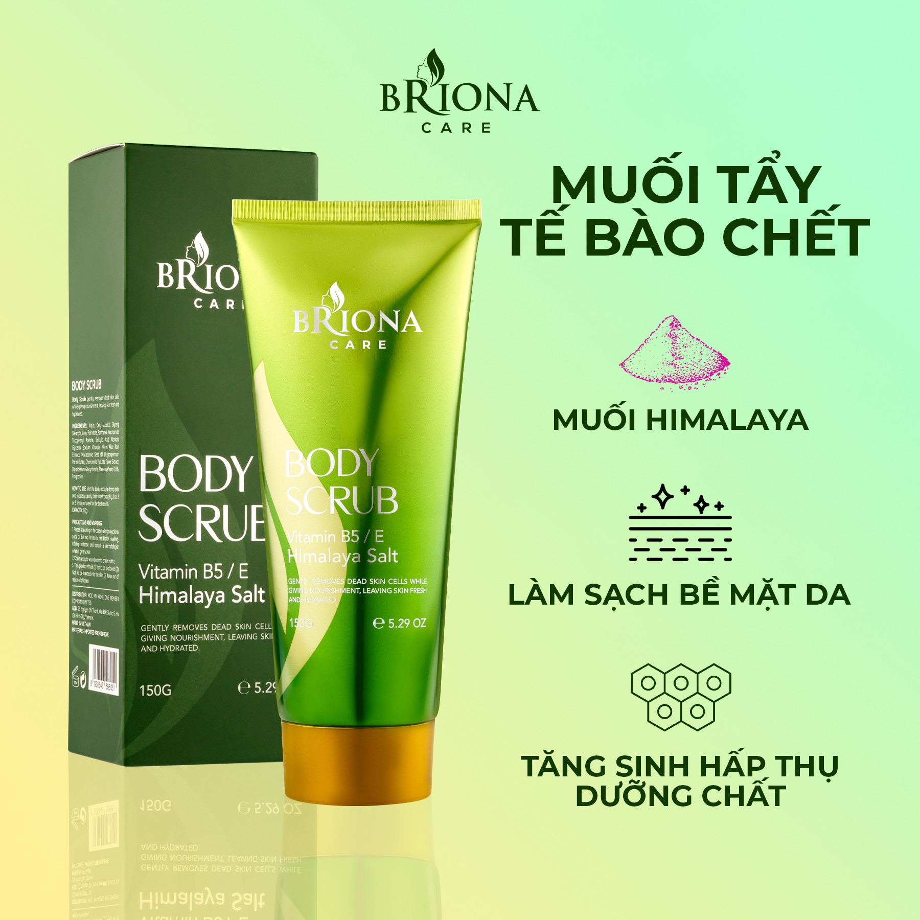 TẢY VẾ BÀO CHẾT BODY BRIONA MUỐI KHOÁNG 150G