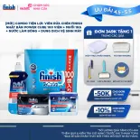 [Mới] Combo tiện lợi: Viên Rửa Chén Finish Nhật Bản Power Cube 100 Viên+ Muối 1kg+ Nước Làm Bóng + Dung dịch vệ sinh máy