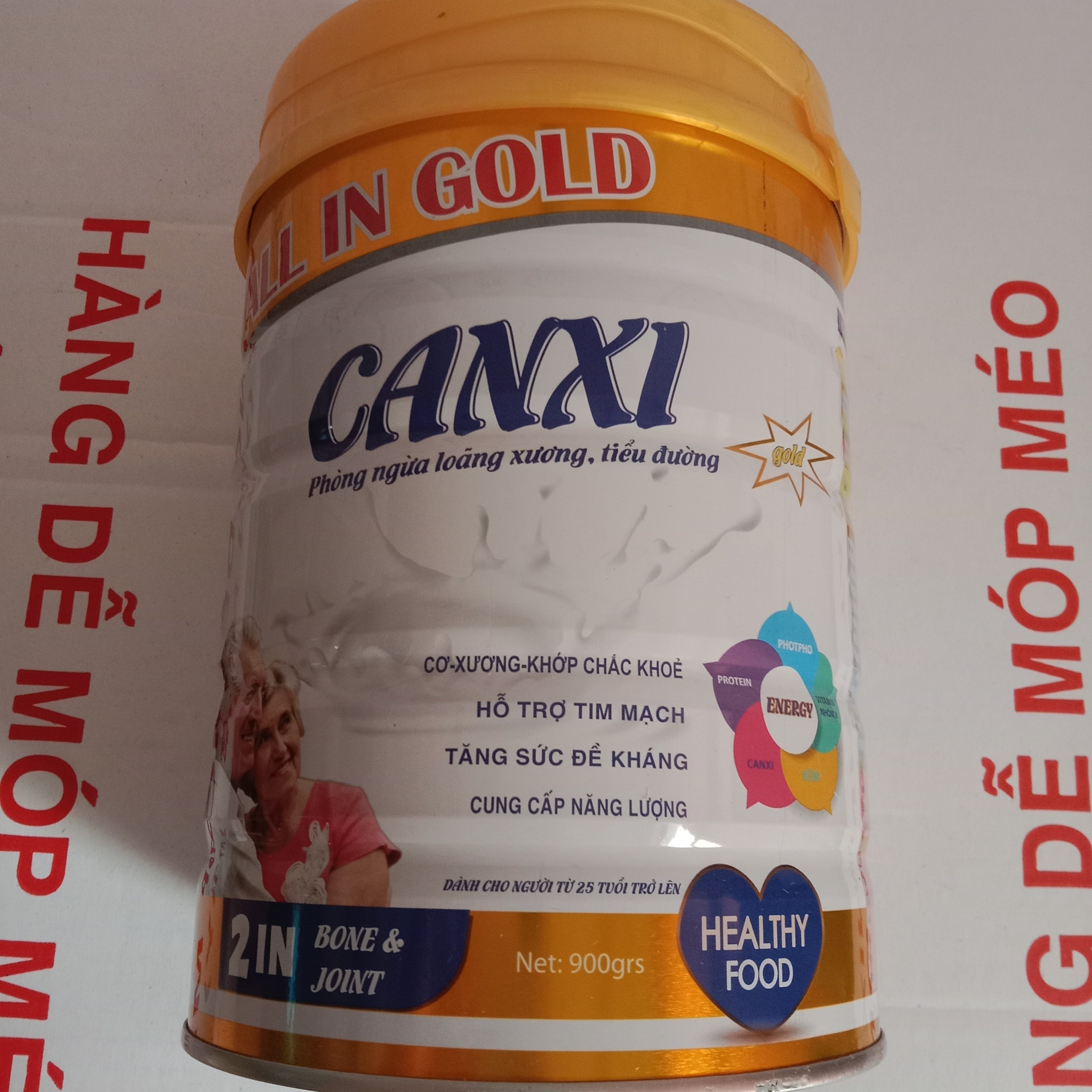 Sữa all in gold canxi giúp xương chắc khỏe 900gr - sữa canxi 900g - sữa canxi ngăn ngừa loãng xương và tiểu đường lon 900g