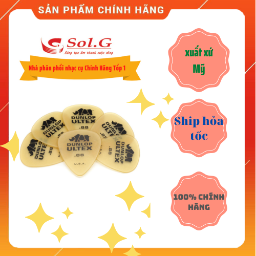 Pick gảy đàn Guitar Dunlop Ultex 421R Tê Giác Vàng đủ cỡ Chính Hãng Phân Phối Nhạc Cụ Phụ Kiện Chính Hãng SolG