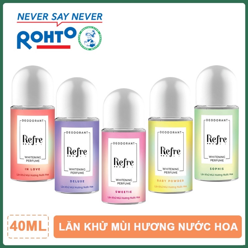 Lăn Khử Mùi Refre Natural - Whitening Perfume Deodorant 40ml
