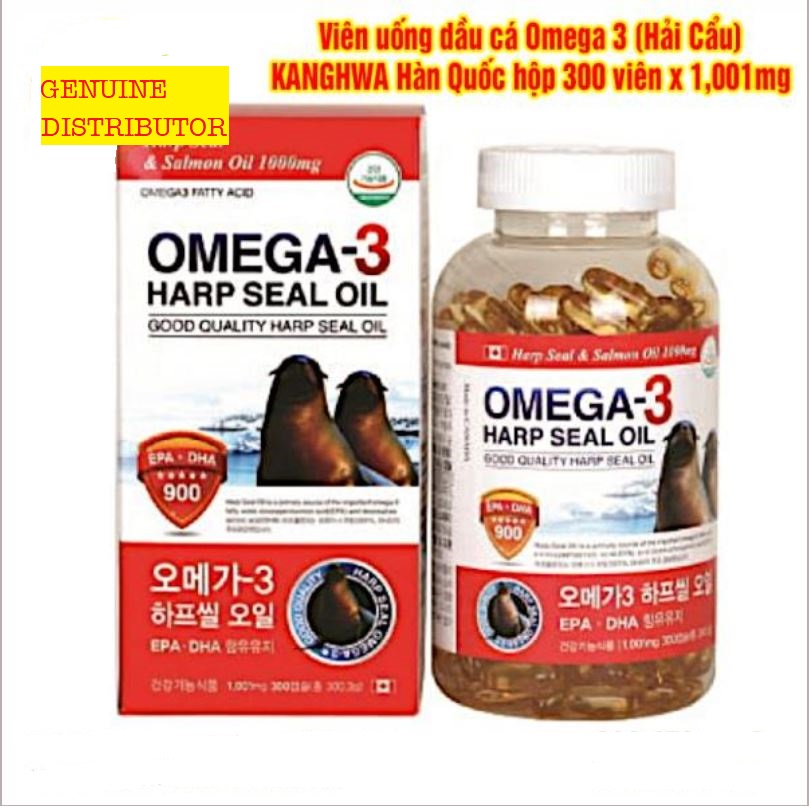 Viên uống tinh dầu hải cẩu bổ sung omega 3 canada hộp 300 viên harp seal