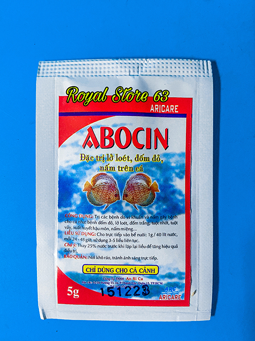 Abocin Arc Thái Lan diệt lỡ loét, đốm đỏ, nấm cho cá cảnh