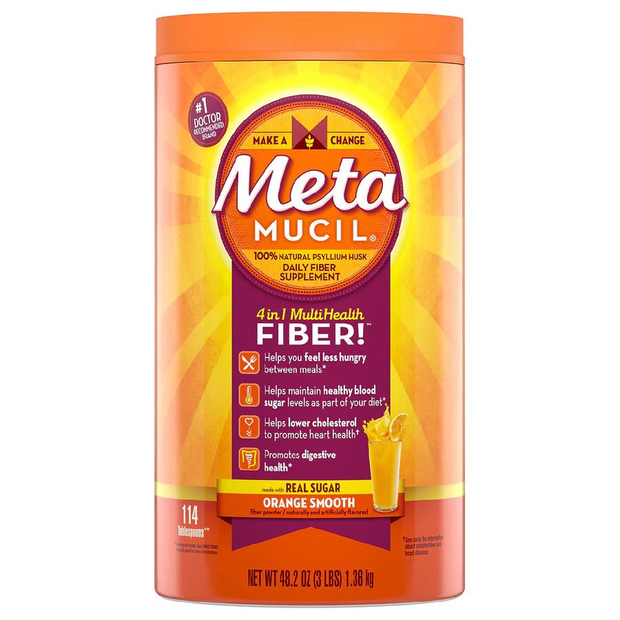 Bột cam cung cấp chất xơ real sugar daily fiber metamucil 1,56kg