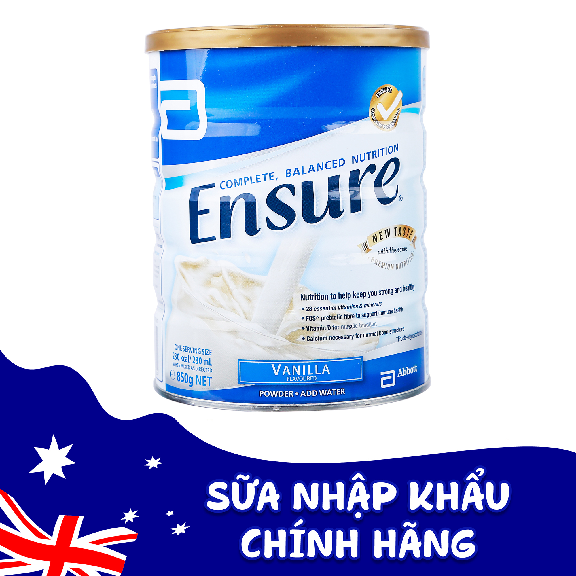 Sữa Ensure Úc hương Vanilla 850g