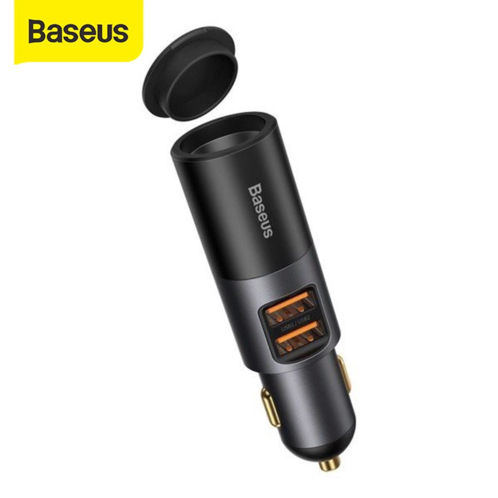 Tẩu sạc nhanh ô tô 120W Baseus - Cốc sạc nhanh trên xe hơi 3 in 1 typec usb 1 ổ cắm tẩu đa năng cho oto
