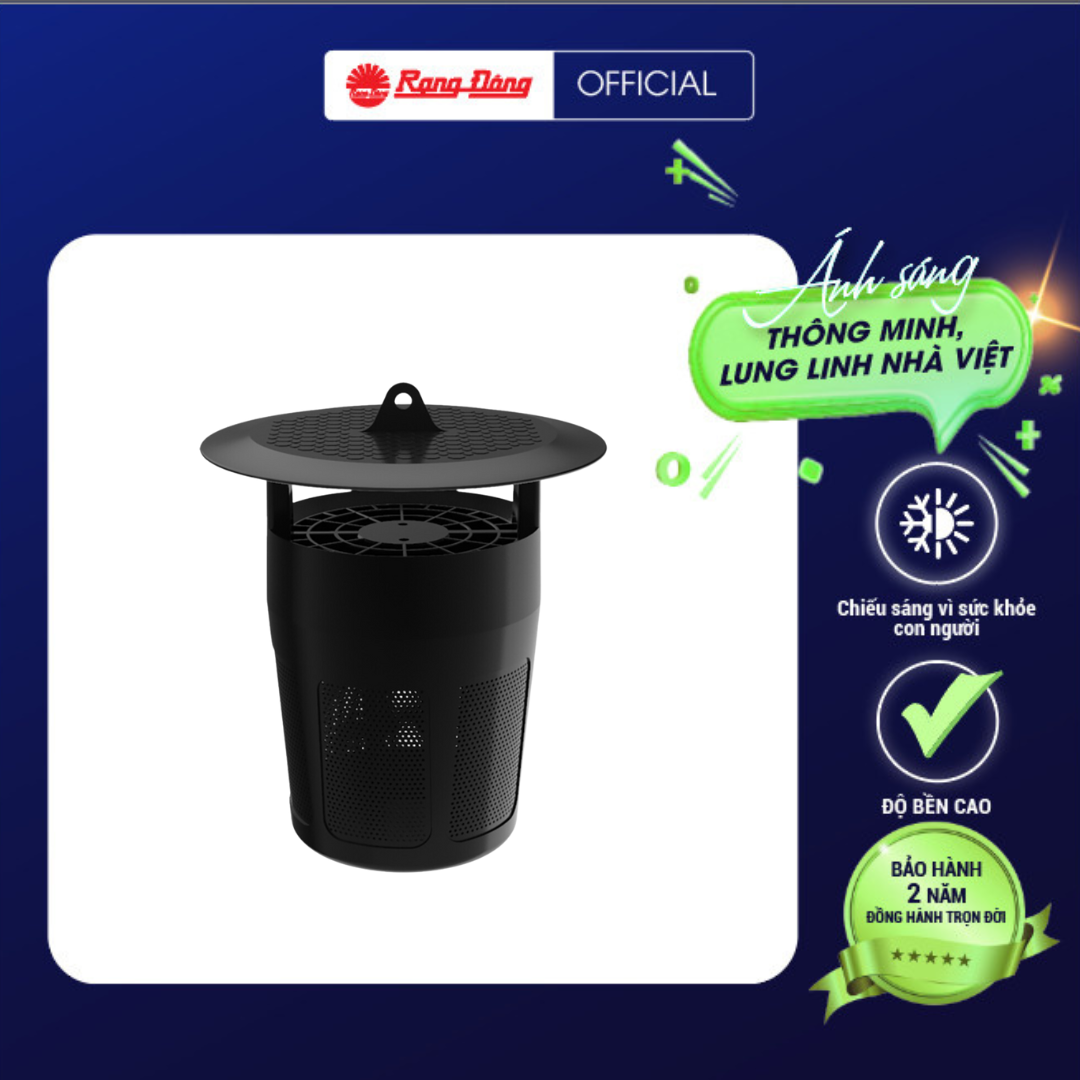 Đèn bắt muỗi tặng vợt bắt muỗi .Model: DBM01 5W, thu hút côn trùng, không gây ồn, không tạo mùi, tiết kiệm điện năng. Bảo hành đến 2 năm