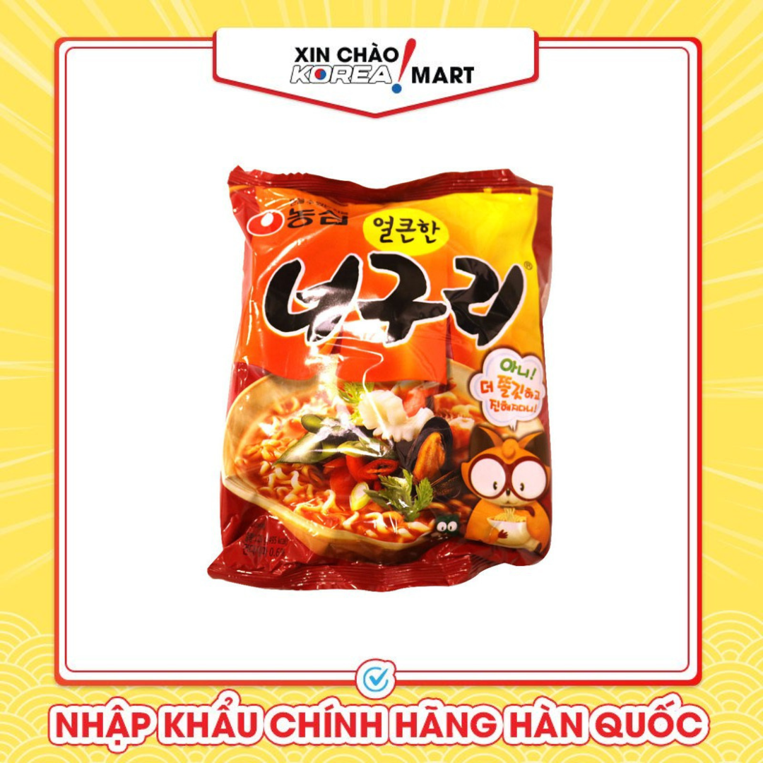 Mì neoguri cay 120g Xin chào Korea Mart