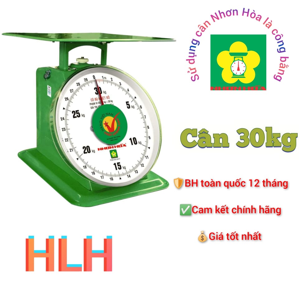 Cân nhơn hòa 30 kg - cân đồng hồ lò xo 8 inches