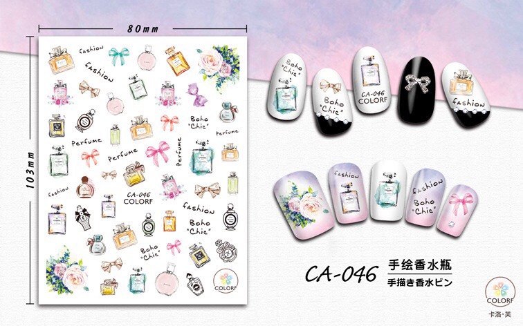 Sticker dán móng hình nước hoa