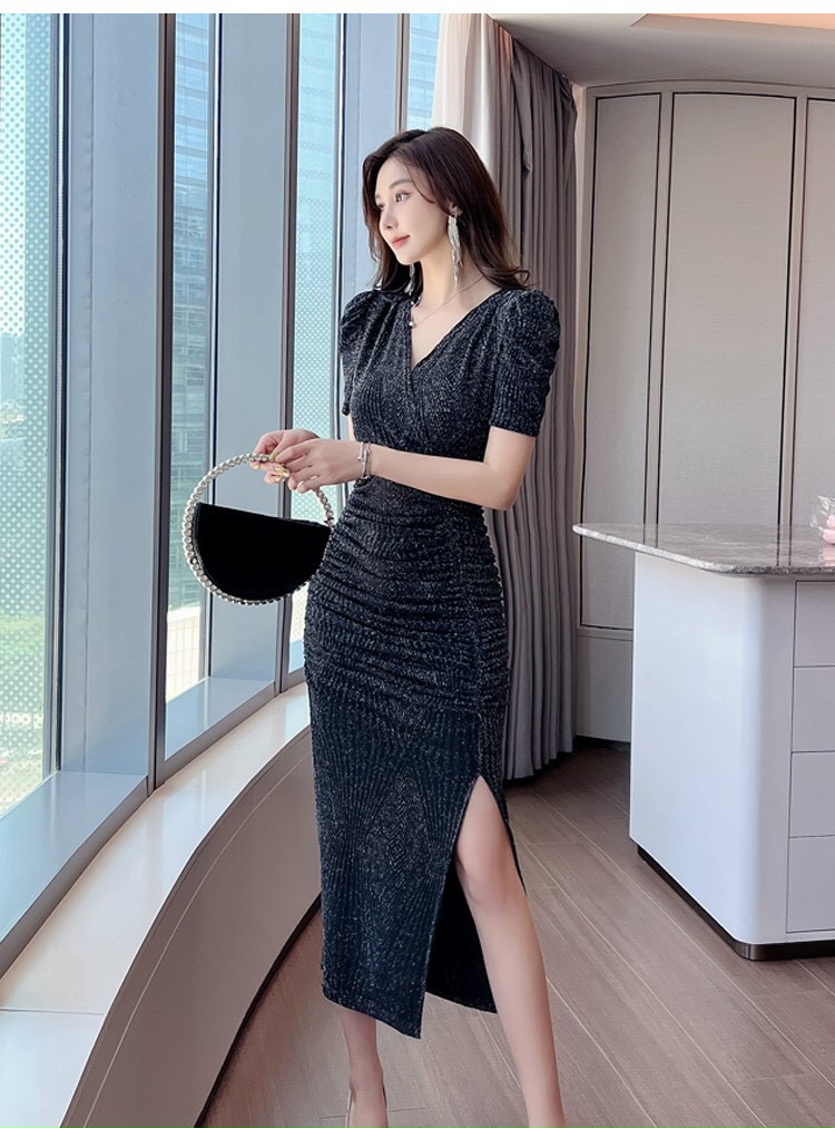 Đầm thun body kim tuyến