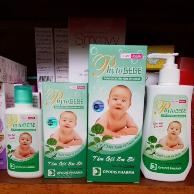 Dung dịch tắm rôm sảy em bé phytobebe